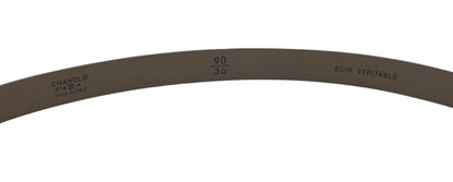 Rare Chanel 14A Paris Dallas metallic gold leather western belt Size 90/36