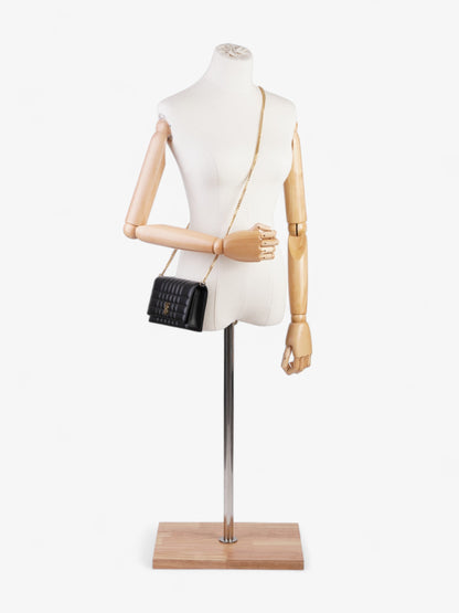Burberry Lola Clutch Black Lambskin Leather
