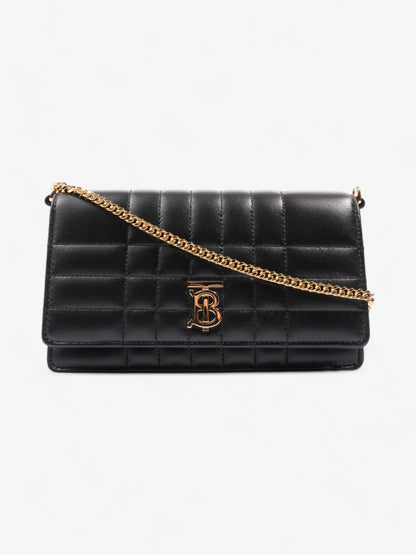 Burberry Lola Clutch Black Lambskin Leather