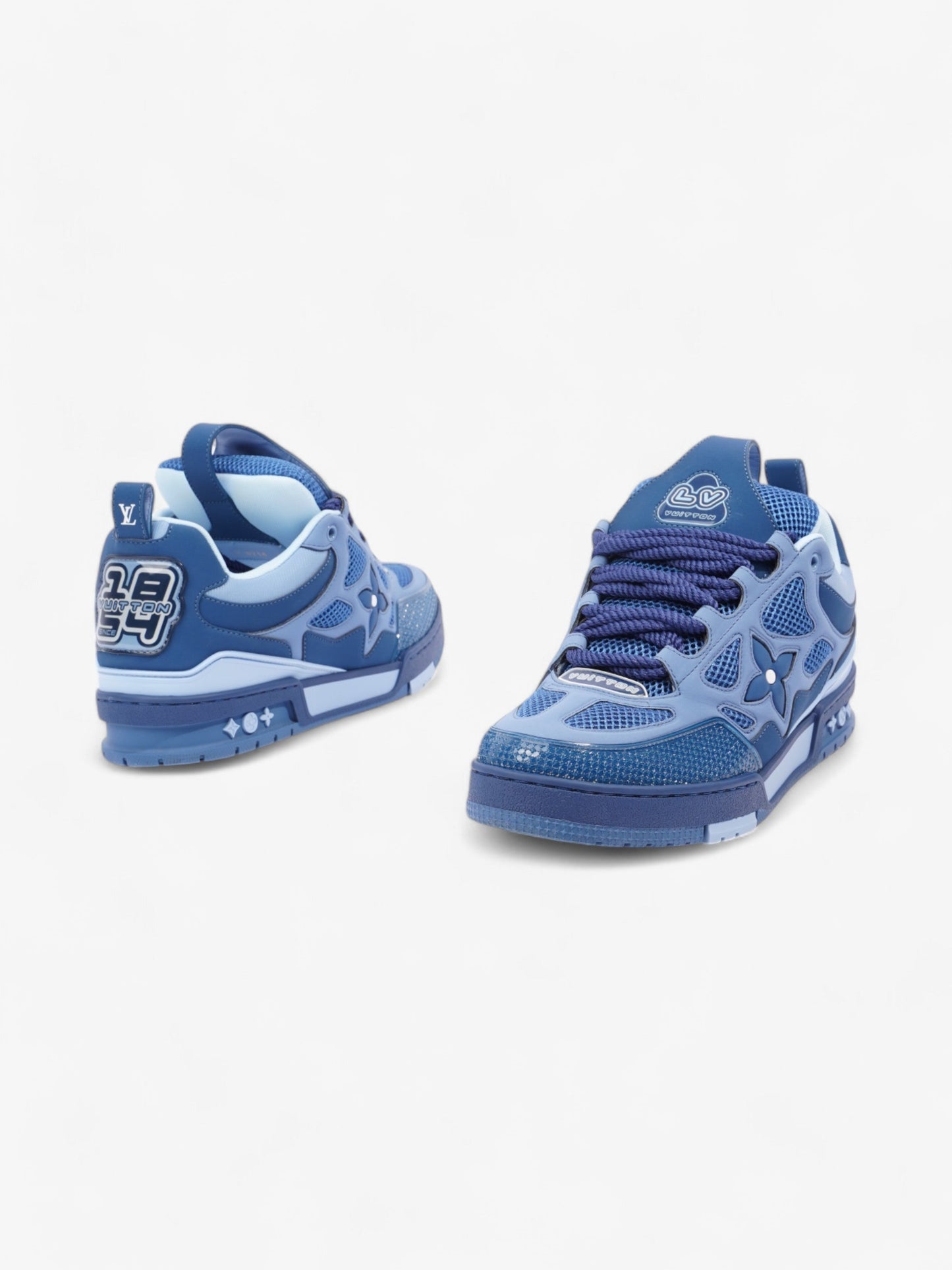 Louis Vuitton LV Skate Sneakers Blue Mesh EU 42 UK 8