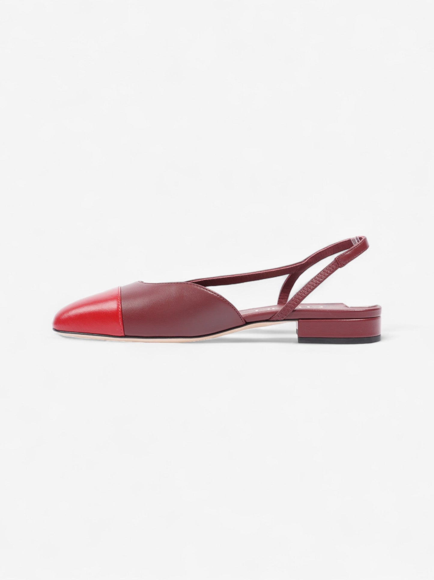 Chanel Sling Back Sandal Burgundy / Red Leather EU 35.5 UK 3.5