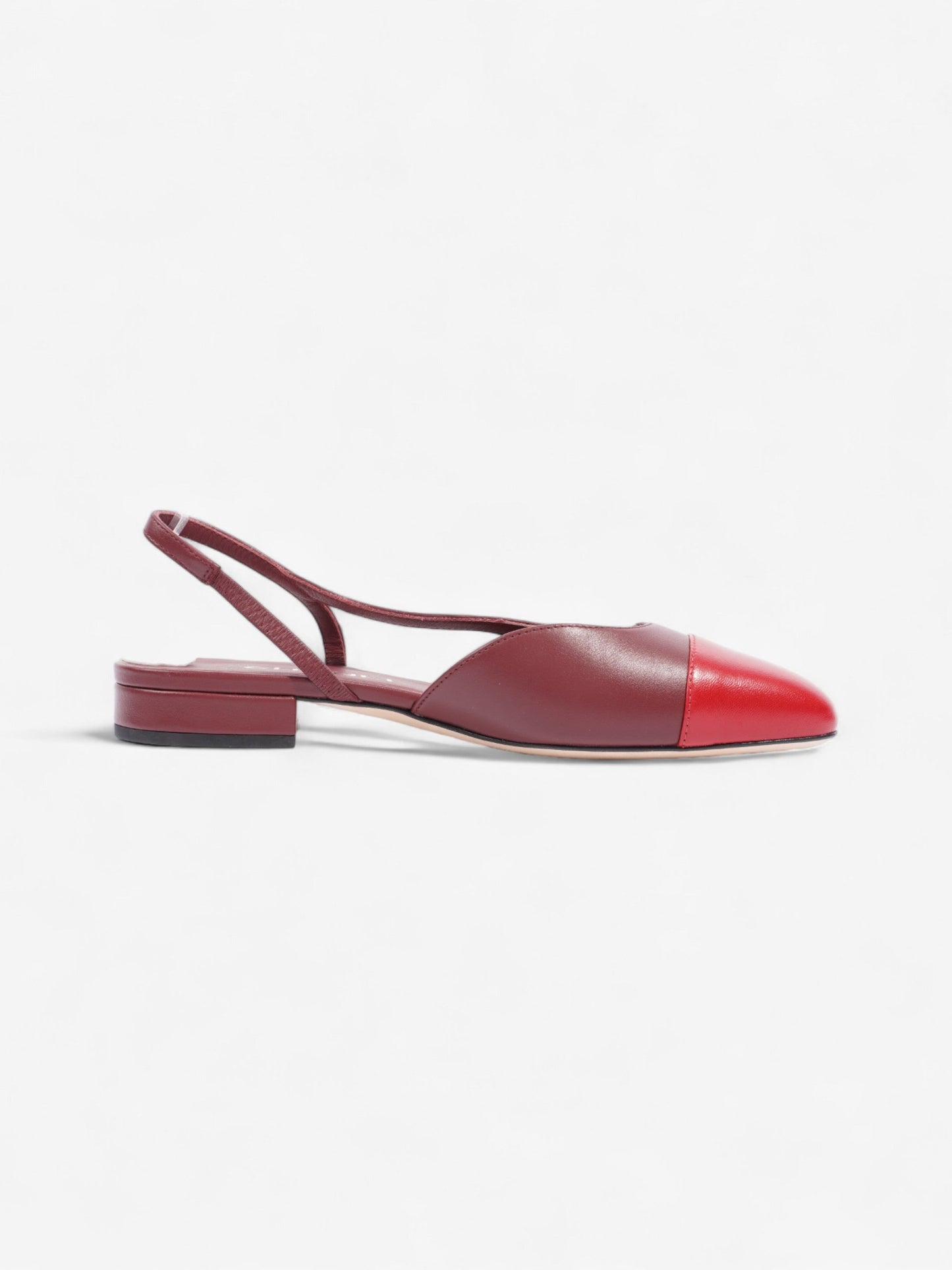Chanel Sling Back Sandal Burgundy / Red Leather EU 35.5 UK 3.5
