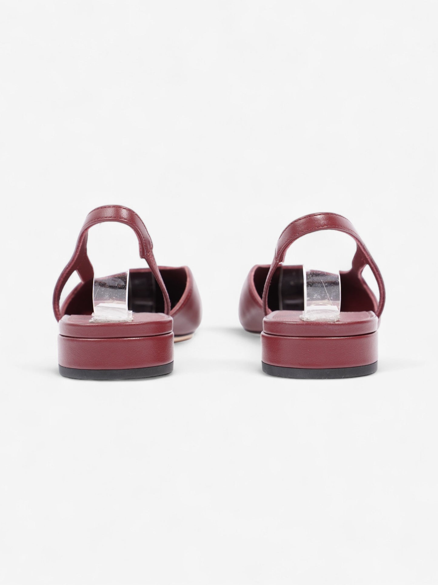 Chanel Sling Back Sandal Burgundy / Red Leather EU 35.5 UK 3.5