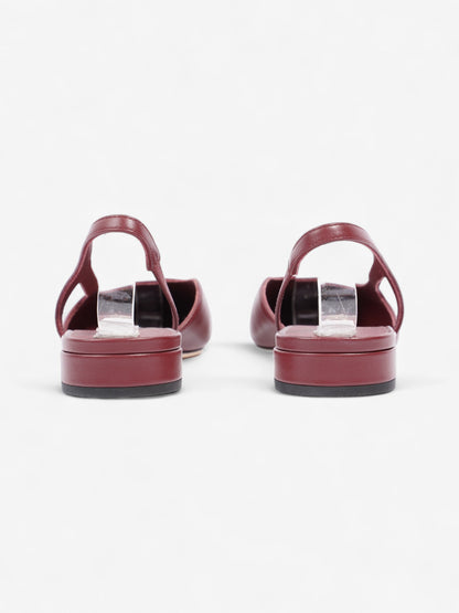 Chanel Sling Back Sandal Burgundy / Red Leather EU 35.5 UK 3.5