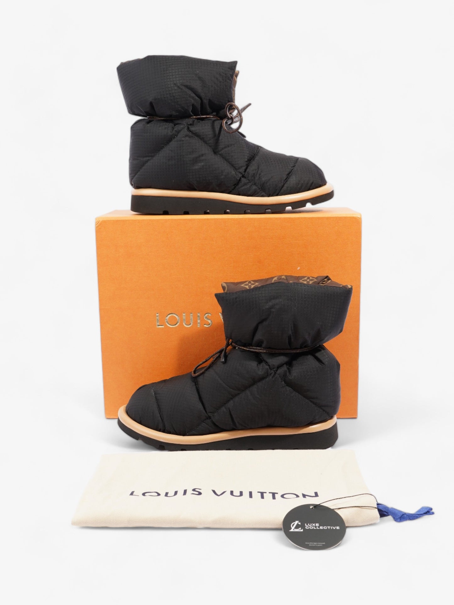 Louis Vuitton Pillow Comfort Ankle Boots Black / Monogram Nylon EU 39 UK 6