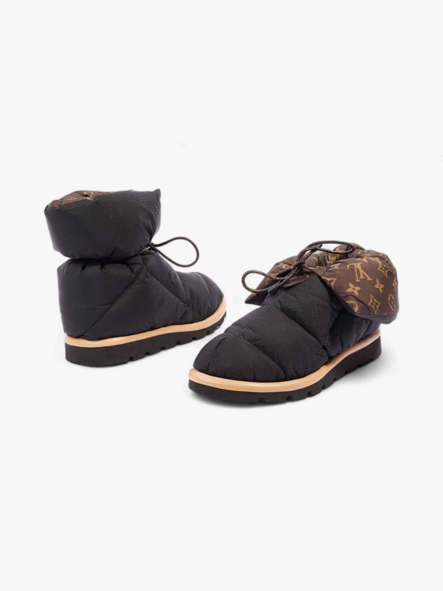 Louis Vuitton Pillow Comfort Ankle Boots Black / Monogram Nylon EU 39 UK 6