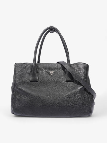 Prada Vitello Daino Tote Black Saffiano Leather