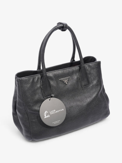 Prada Vitello Daino Tote Black Saffiano Leather