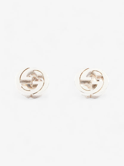 Gucci Interlocking G Earrings Silver Silver Sterling