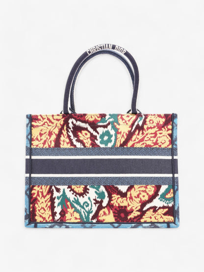 Christian Dior Book Tote Blue / Paisley Multicolour Canvas Medium