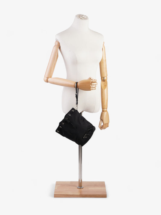 Prada Drawstring Pouch Black Re Nylon