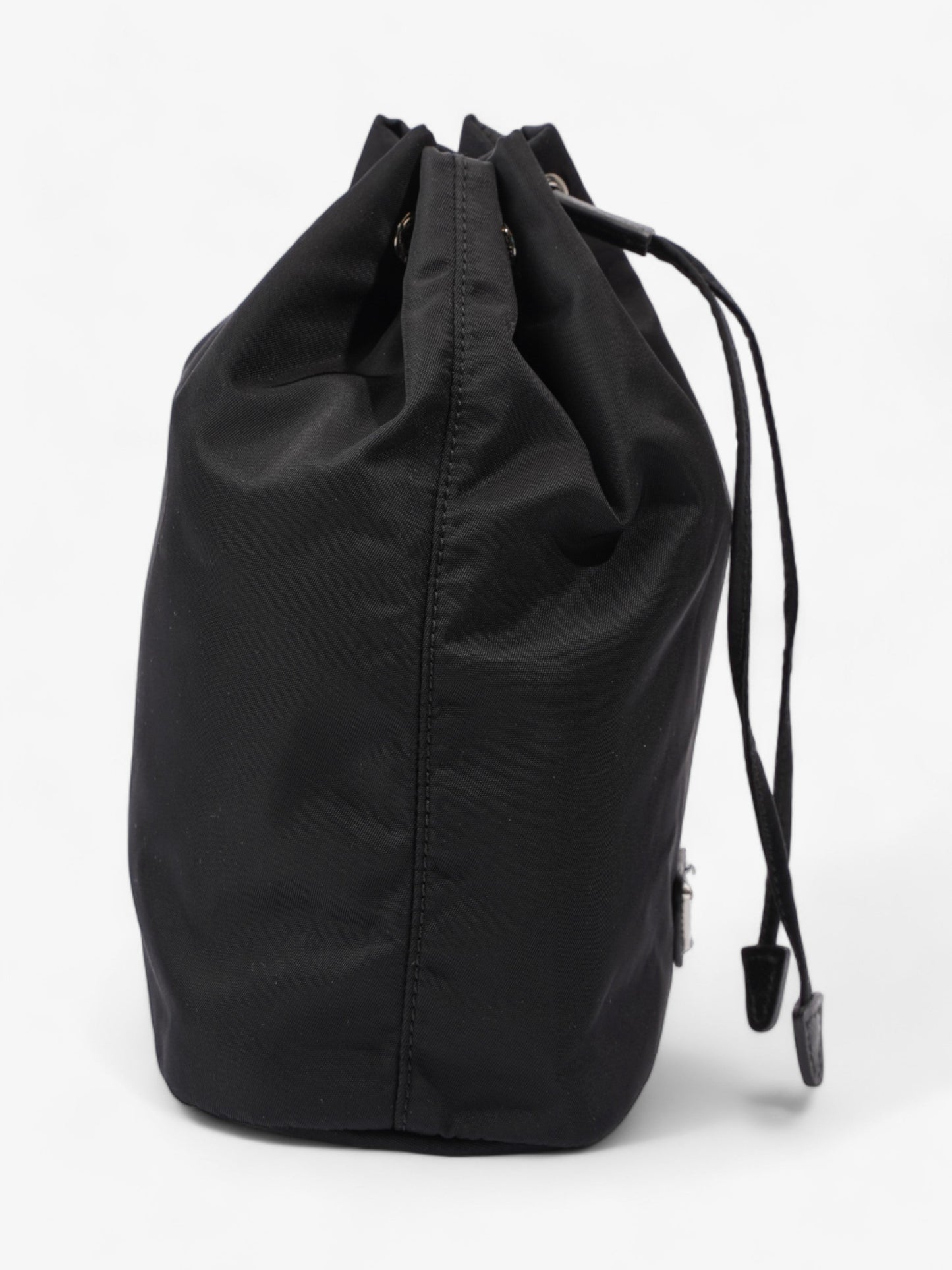 Prada Drawstring Pouch Black Re Nylon