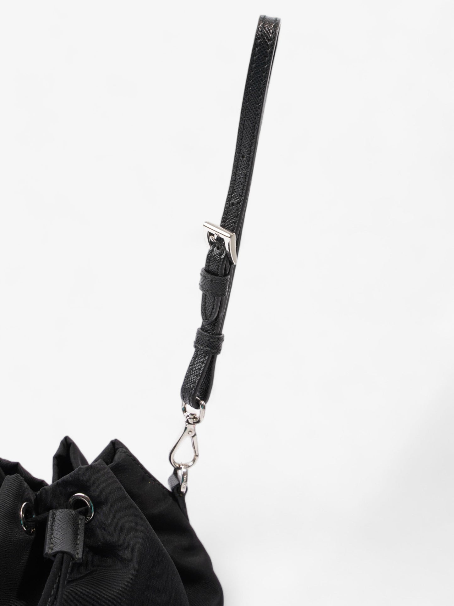 Prada Drawstring Pouch Black Re Nylon