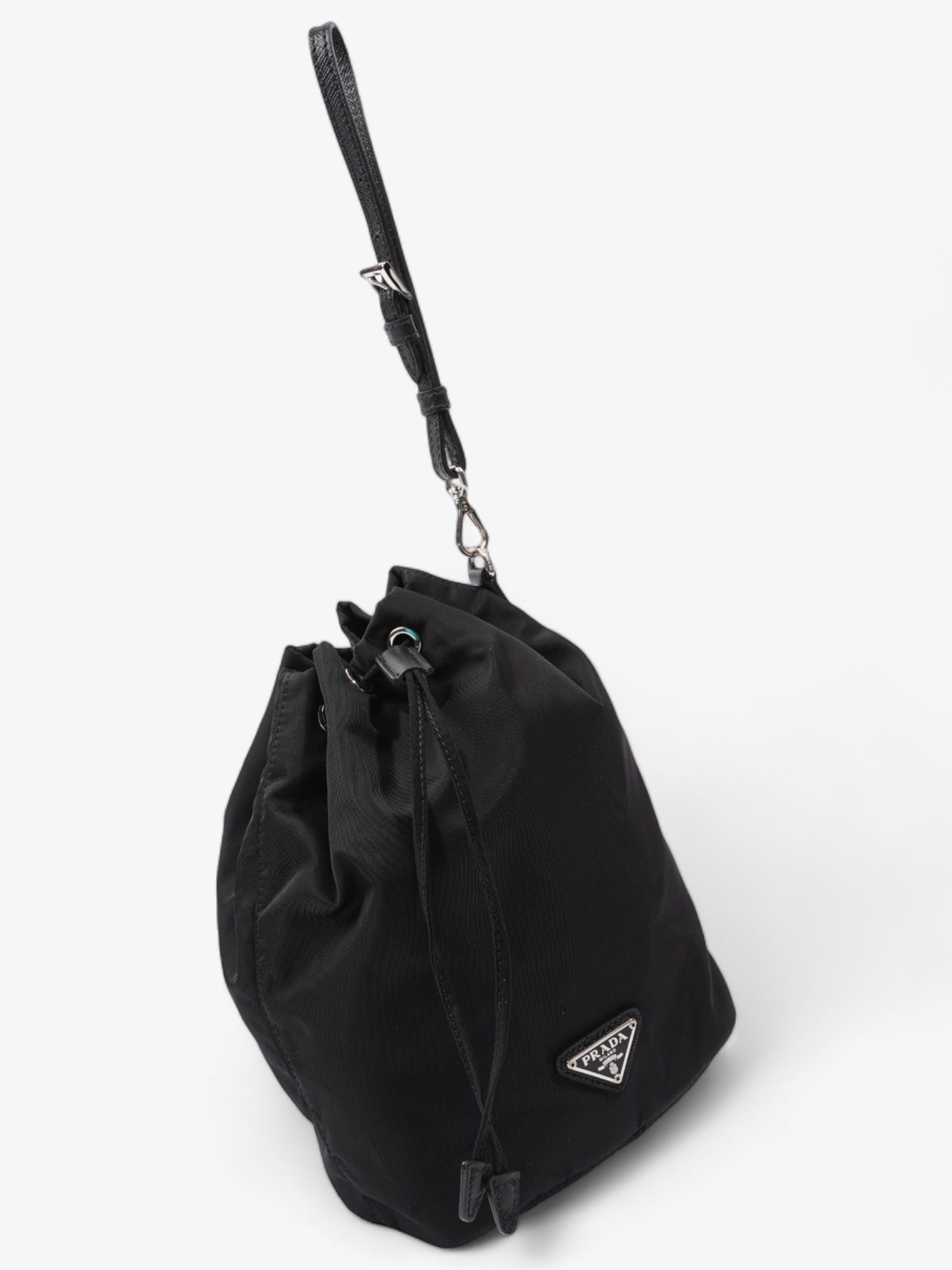 Prada Drawstring Pouch Black Re Nylon