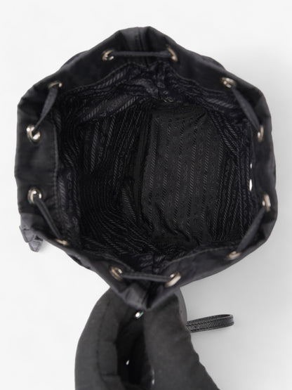 Prada Drawstring Pouch Black Re Nylon