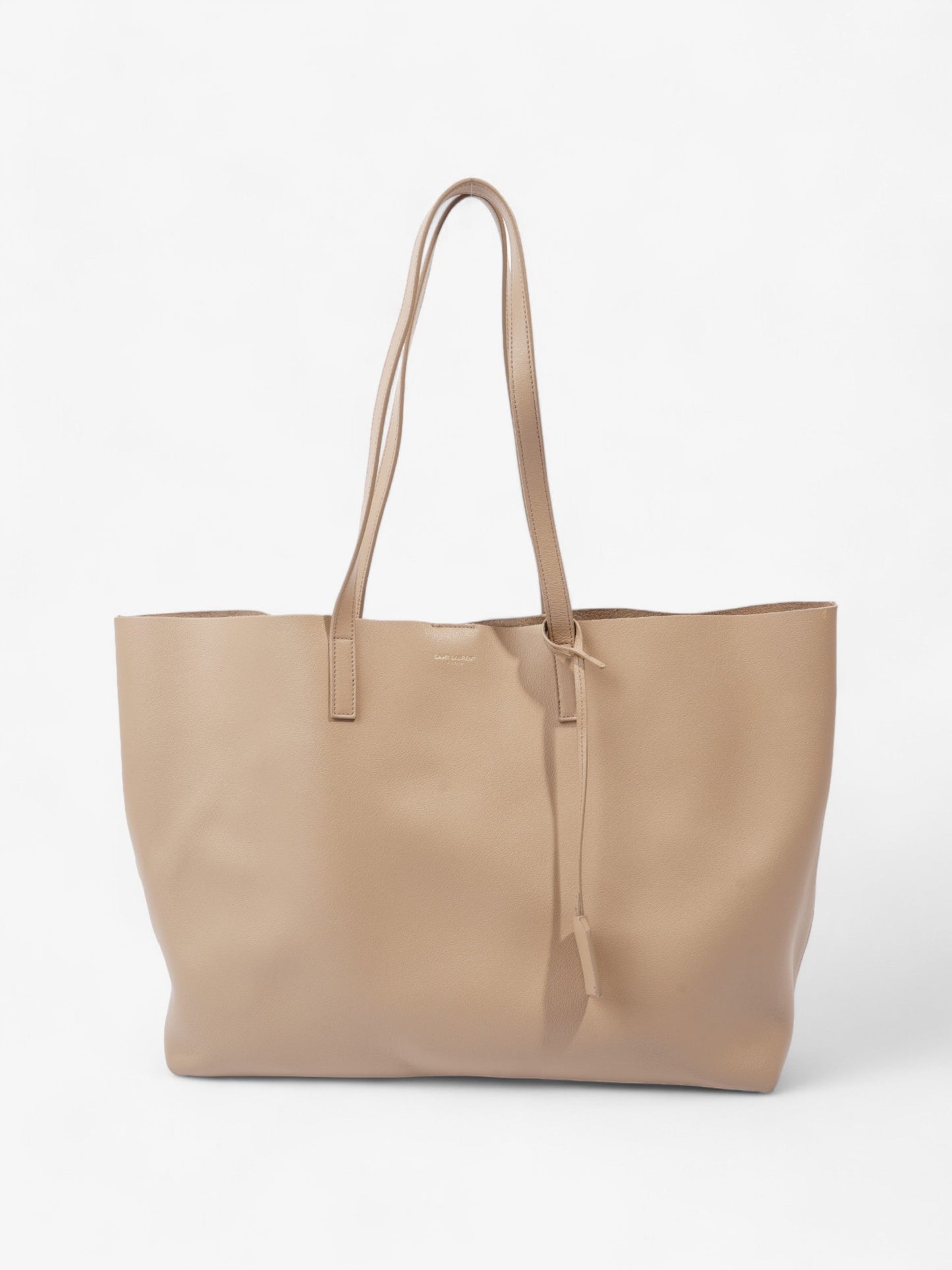 Saint Laurent Shopping Tote Beige Calfskin Leather