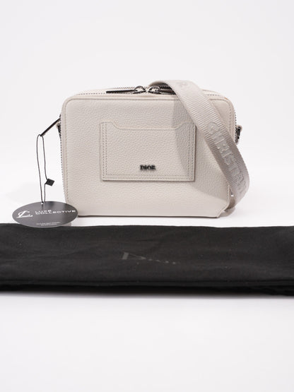 Christian Dior Double Zipped Messenger  Cream Leather