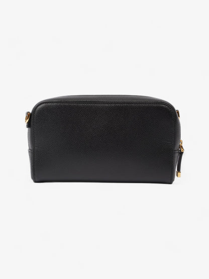 Christian Dior Caro Double Pouch Bag Black Leather