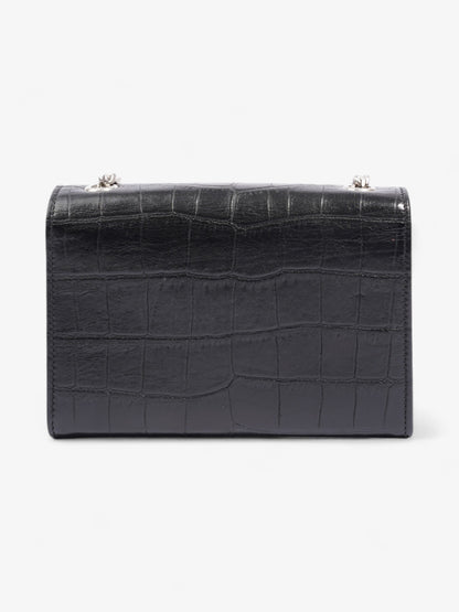 Saint Laurent Kate Tassel Bag Black Embossed Leather Small