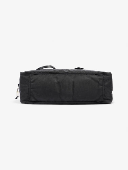 Prada Triangle Logo Boston Front Pocket Black Nylon