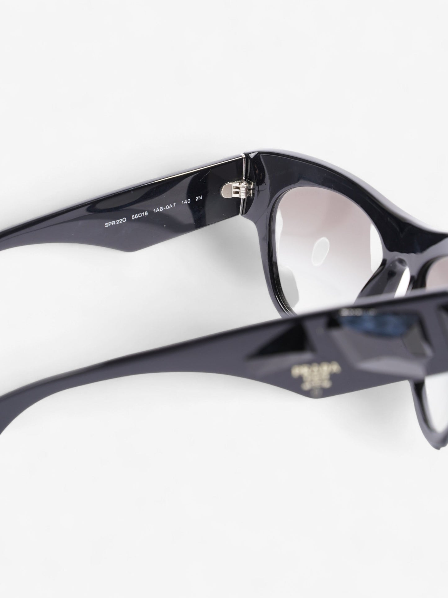 Prada SPR 22Q Sunglasses Black Acetate 140mm