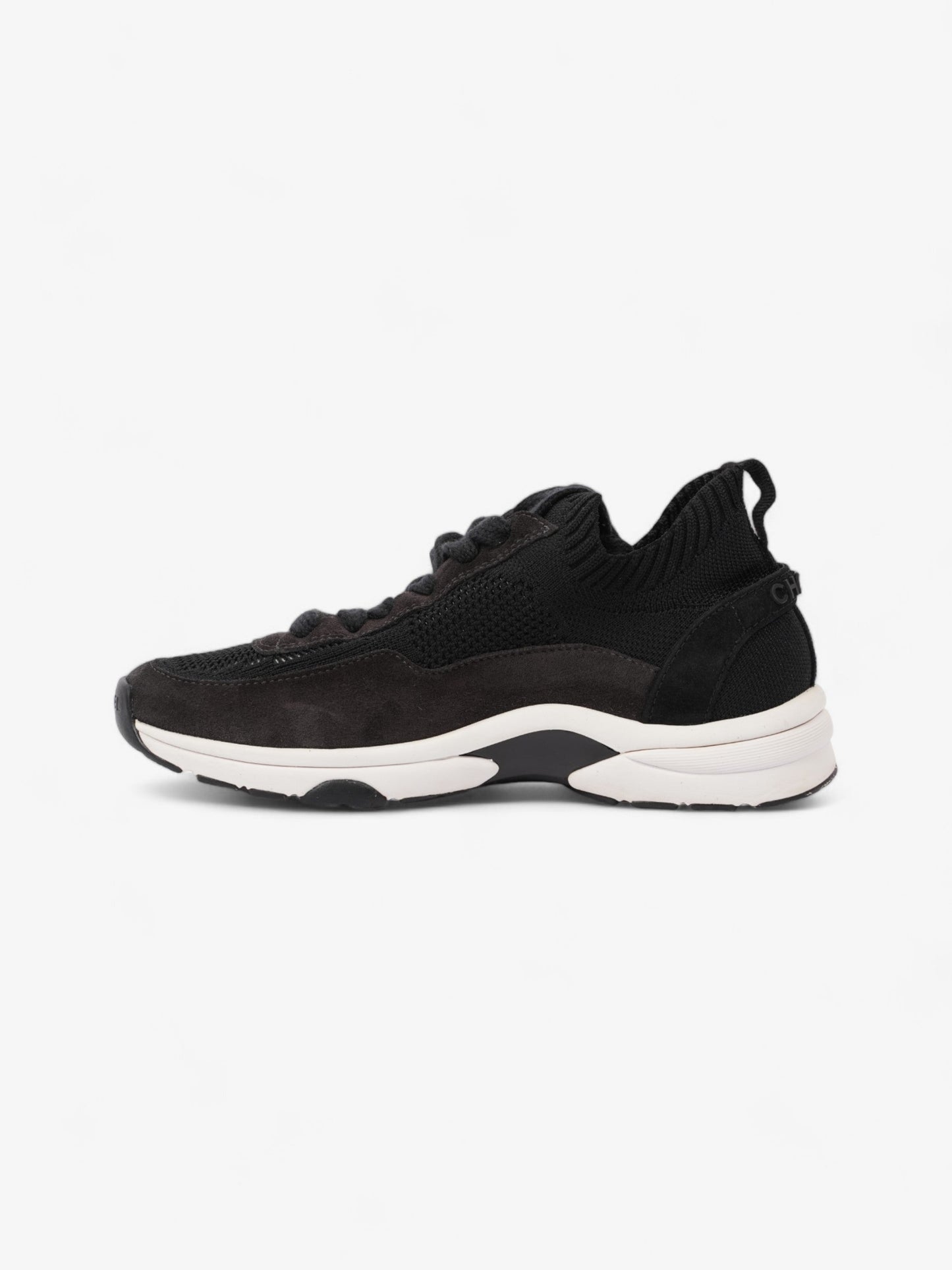 Chanel CC Logo Knit Sneaker Black Cotton EU 38 UK 5