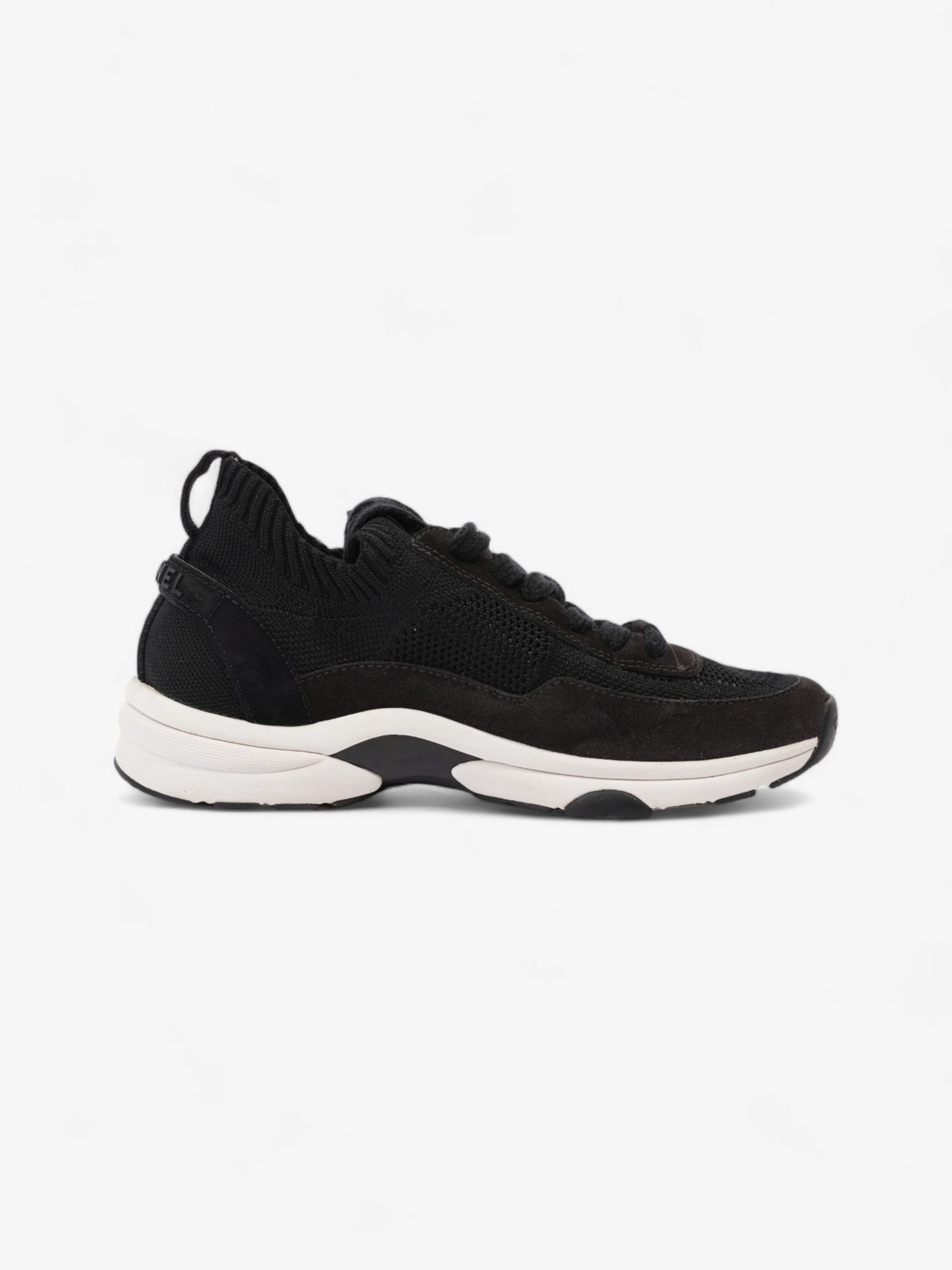 Chanel CC Logo Knit Sneaker Black Cotton EU 38 UK 5