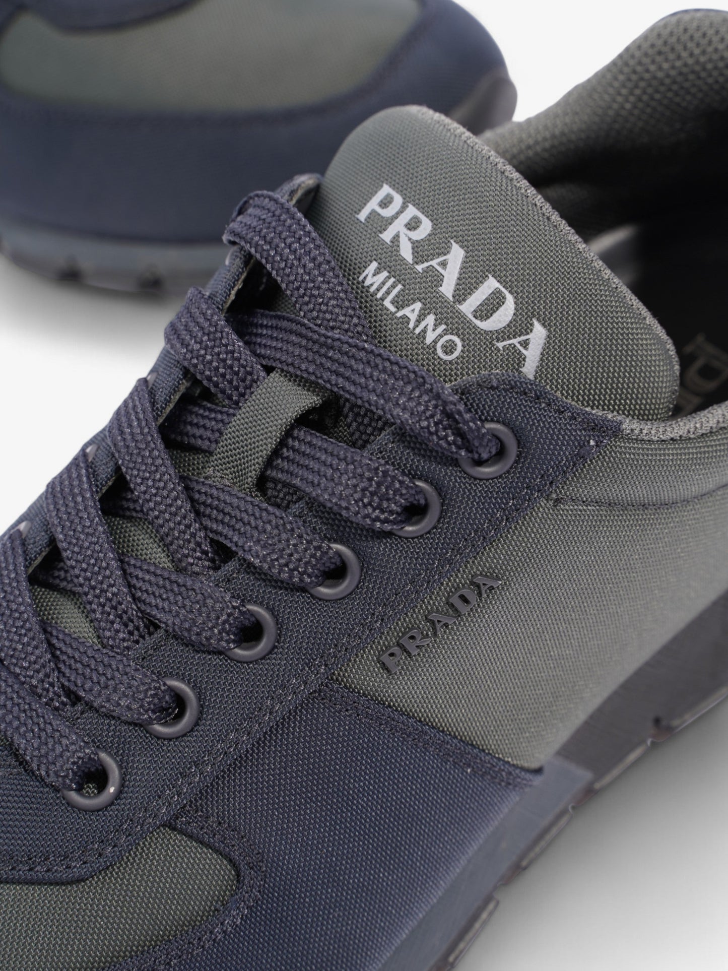 Prada Nylon Tech Sneakers Black / Khaki Nylon EU 40.5 UK 6.5