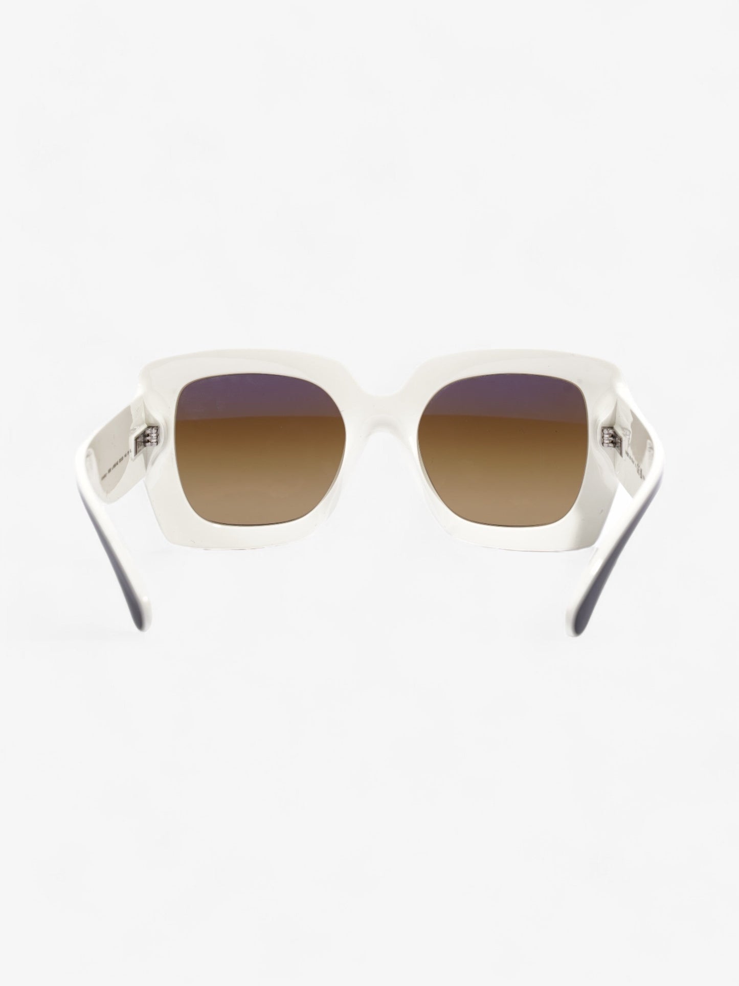 Chanel Two Tone CC Sunglasses Black / White Acetate 140mm