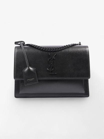 Saint Laurent Sunset Black Calfskin Leather Medium