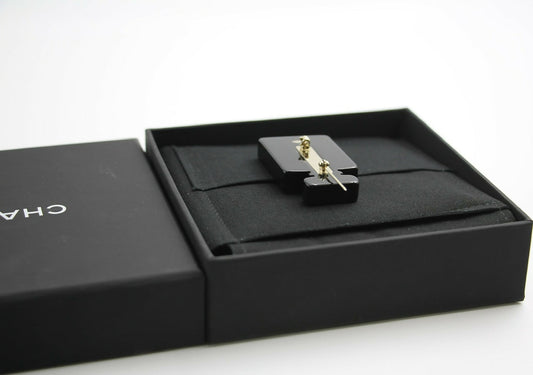 Chanel D18B Black Resin Bubble Perfume Bottle Brooch