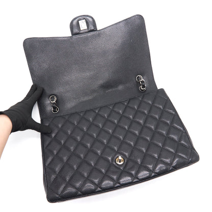 Chanel Cavier Classic Maxi Single Flap bag Black