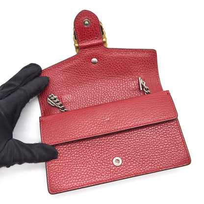 Gucci Dionysus Leather Super Mini Red