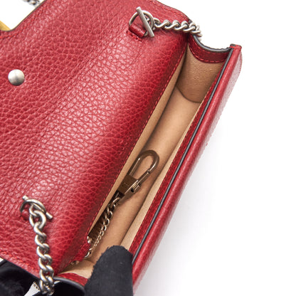 Gucci Dionysus Leather Super Mini Red