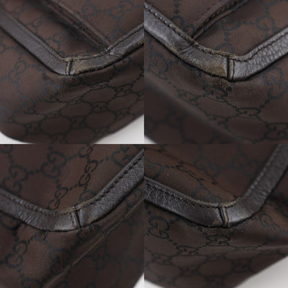 Gucci Abbey Line Nylon Canvas Tote Bag
