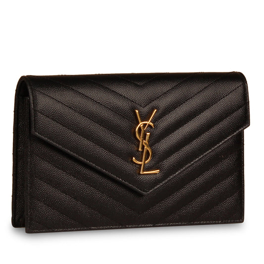 Saint Laurent Monogram Envelope Chain Wallet