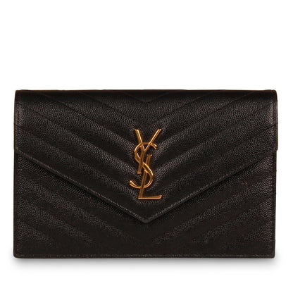 Saint Laurent Monogram Envelope Chain Wallet
