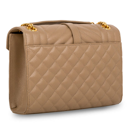 Saint Laurent Mixed Quilted Leather Satchel Bag