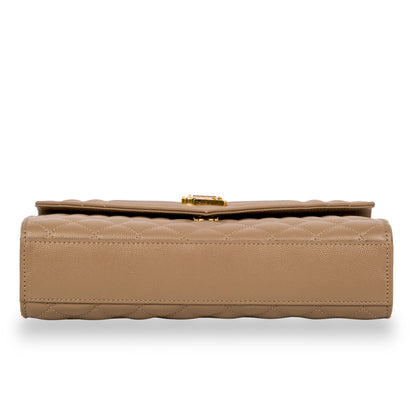 Saint Laurent Mixed Quilted Leather Satchel Bag