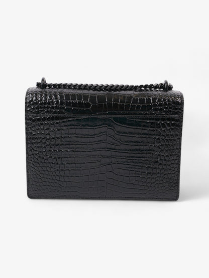 Saint Laurent Sunset Black Embossed Leather Medium