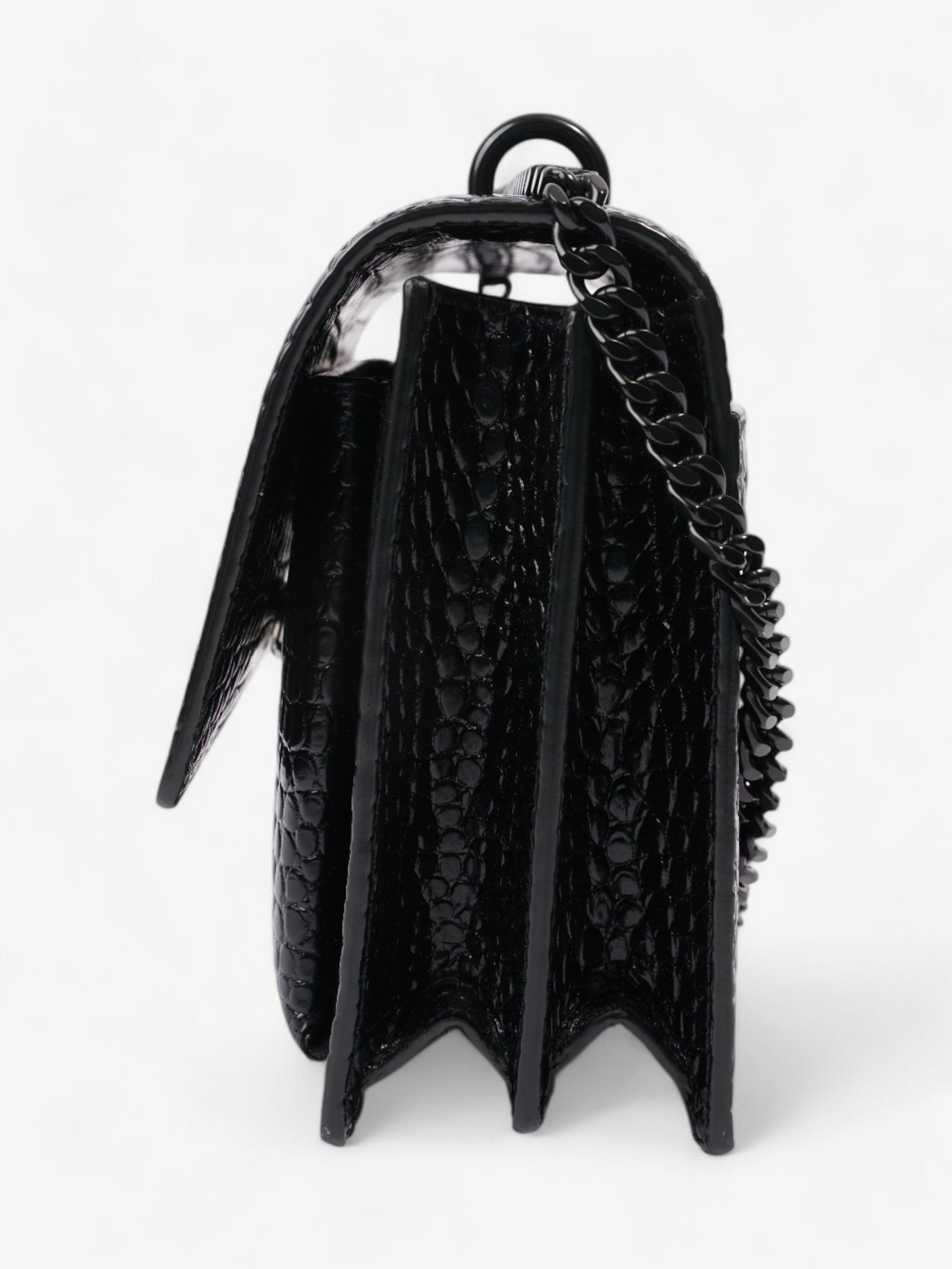 Saint Laurent Sunset Black Embossed Leather Medium