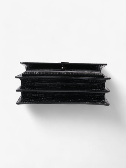 Saint Laurent Sunset Black Embossed Leather Medium