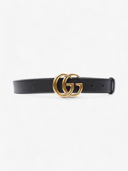 Gucci GG Marmont Thin Belt Black / Gold Leather 85cm / 34"