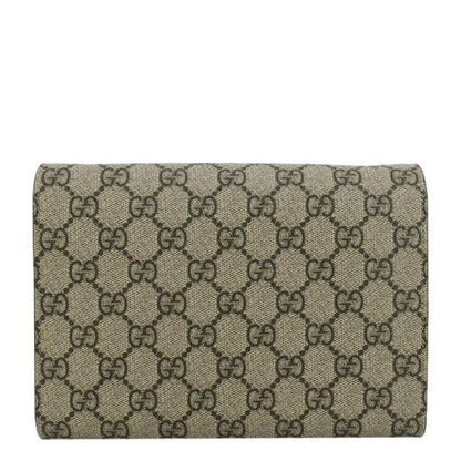 GUCCI Dionysus GG Supreme Crossbody Chain Wallet Beige 401231