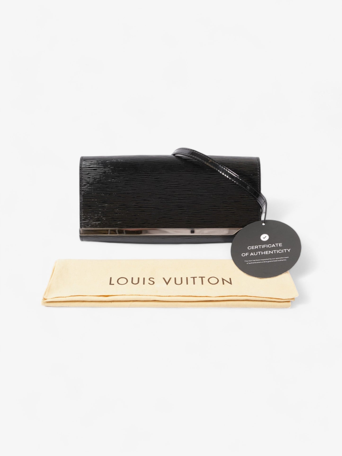 Louis Vuitton Sevigne Clutch Bag Black Epi Leather