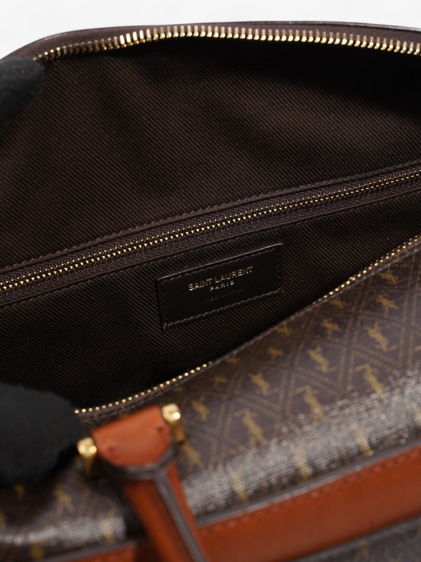 Saint Laurent Le Monogramme Duffle Bag Brown Canvas