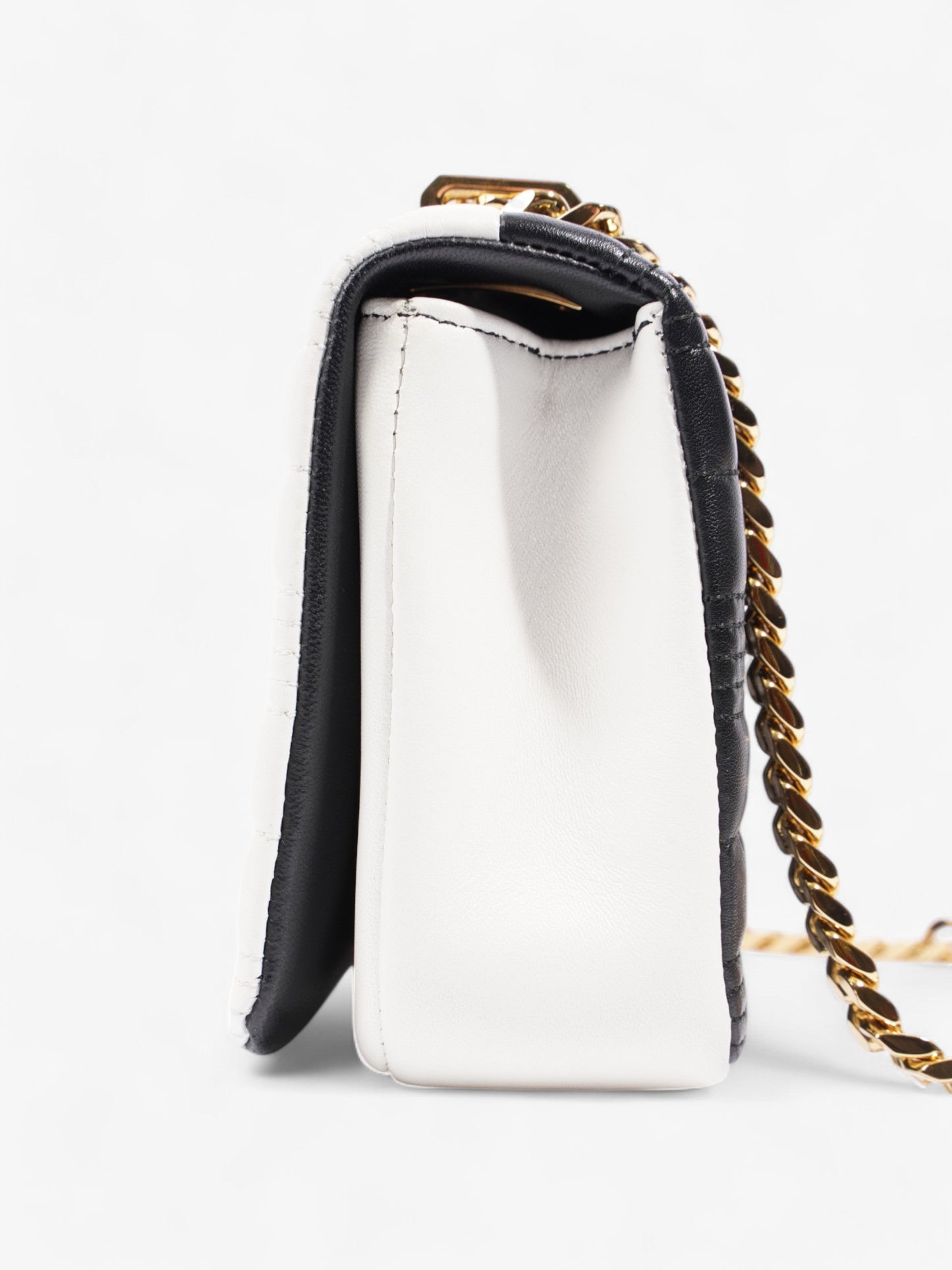 Burberry Lola bag Black / White Leather Small