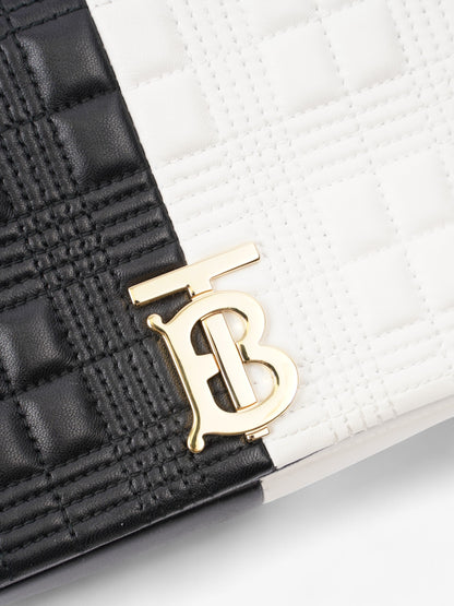 Burberry Lola bag Black / White Leather Small