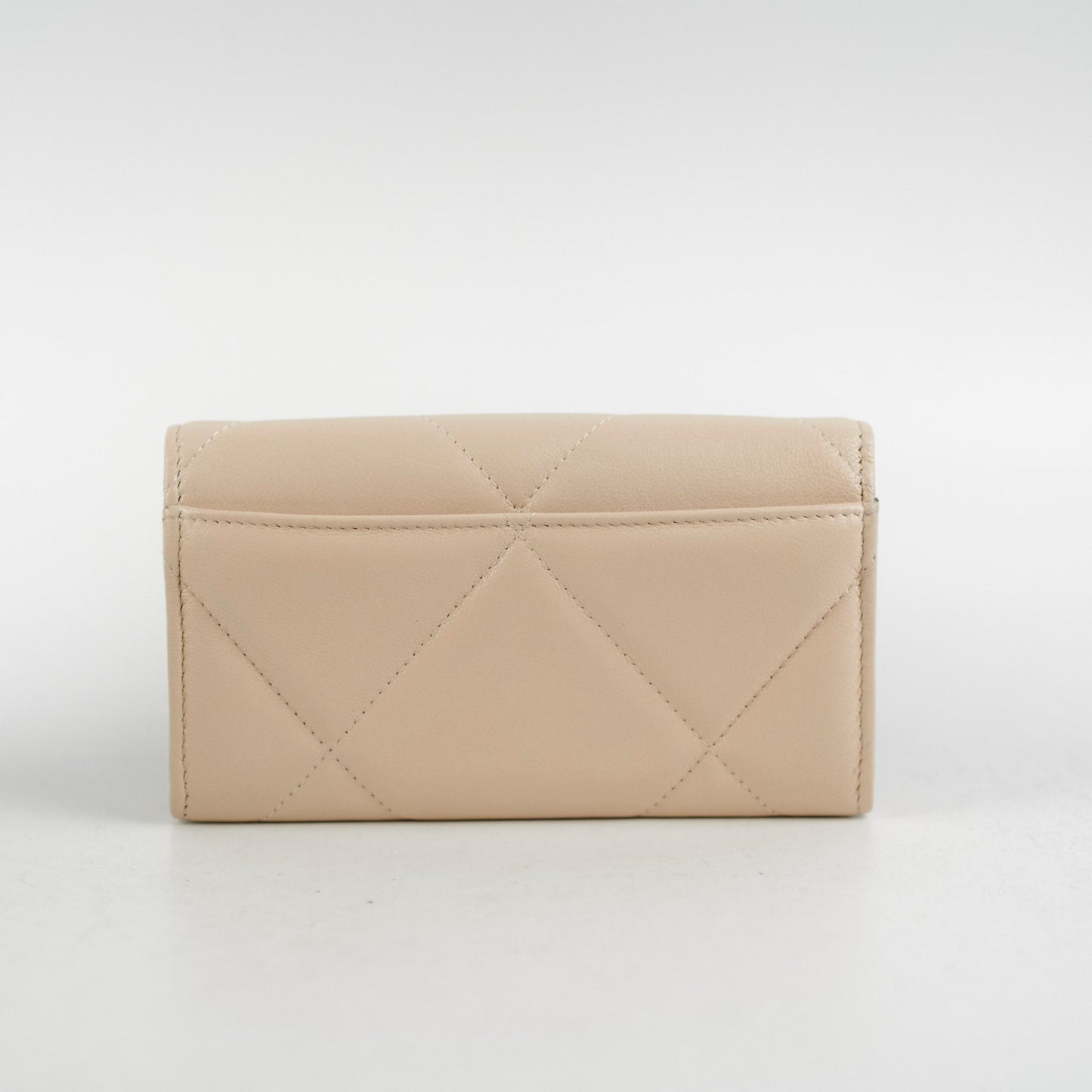 Chanel 19 Long Wallet Lambskin Beige