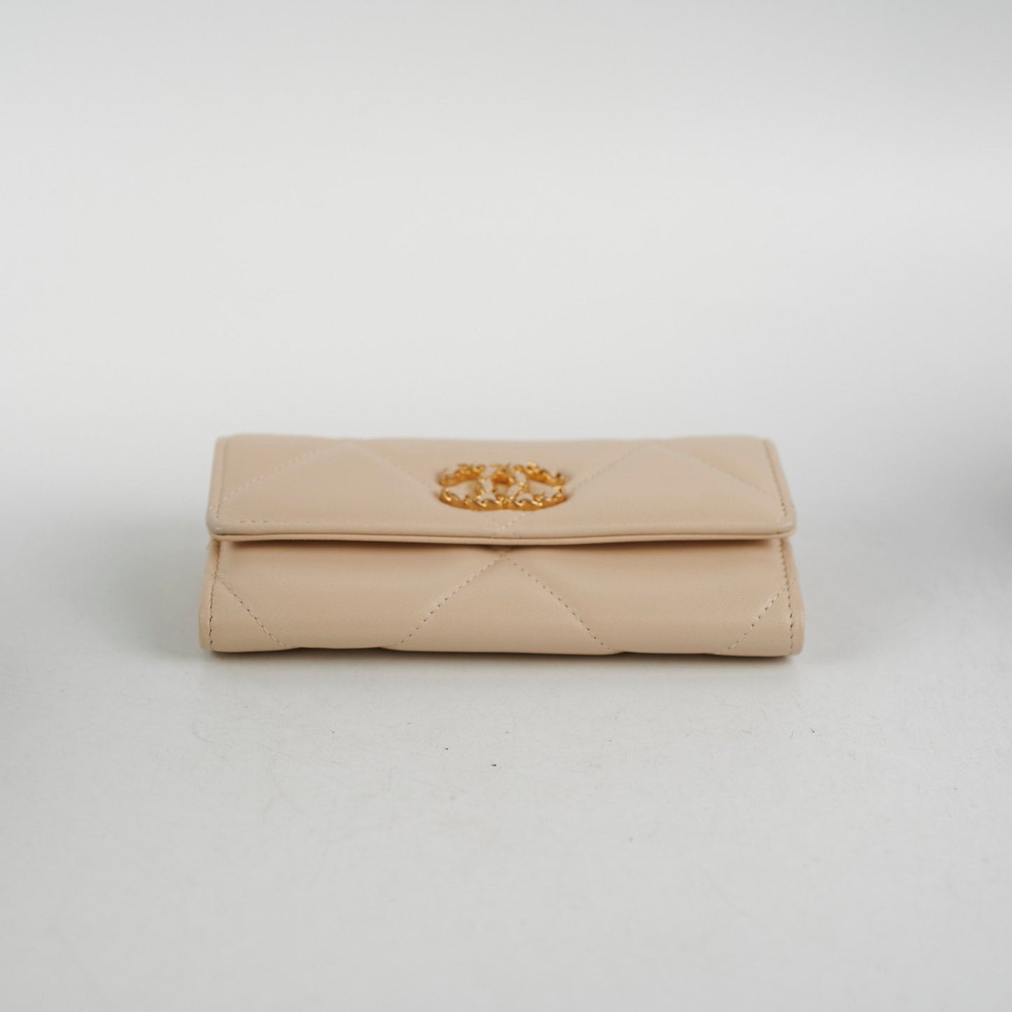 Chanel 19 Long Wallet Lambskin Beige